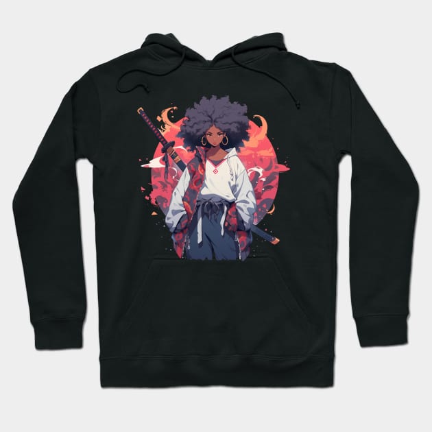 Afro Samurai Girl Hoodie by Genbu